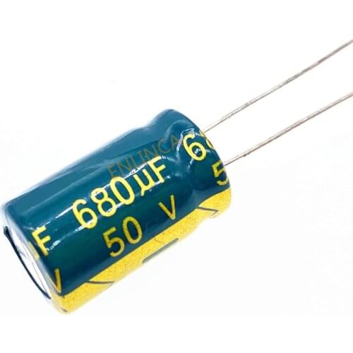 50pcs/lot 50V 680UF Aluminum Electrolytic Capacitor Size 13*20 680UF 50V 20