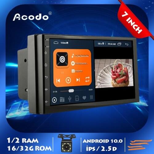 2 DIN 7 inch Android 10.0 Car MP5 Player Navigation 2G RAM+16GB 32GB Touch Screen with TV Car Stereo Radio Bluetooth Double Din