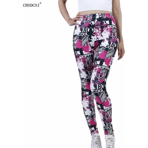 CHSDCSI Stretch Tights Womens Letter Printing Sportswear Fitness Gym Clothes Running Pants Workout Leggings Jogging Workout