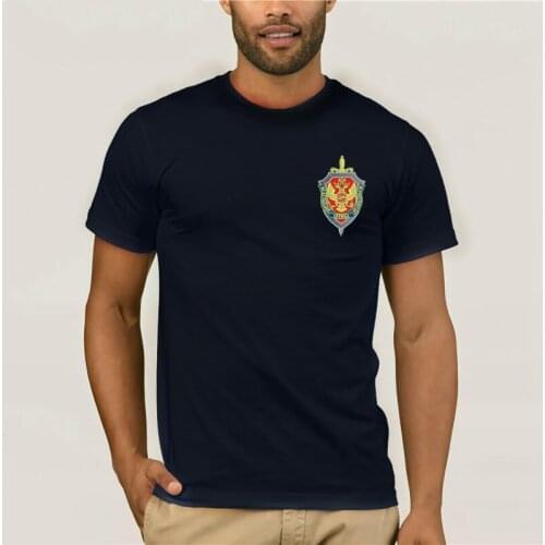 FSB Emblem Printed on Chest T-Shirt Russian Security Forces Cotton O-Neck Short Sleeve Mens T Shirt New Size S-3XL