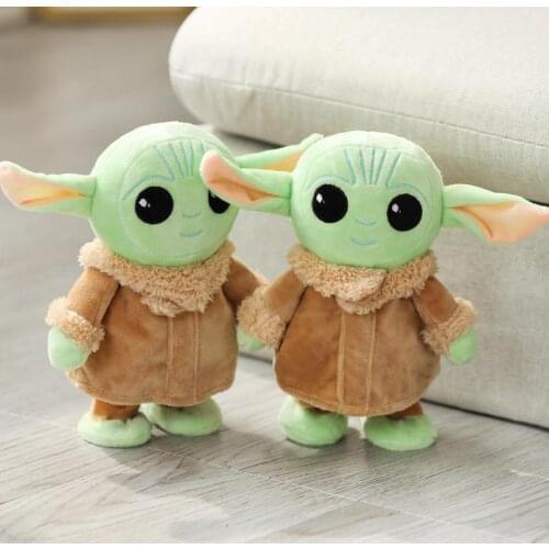 Disney Star Wars Baby Yoda Learn To Talk And Walk Electric Yoda Doll Plush Toys Anime Action Figure Filled Plush Toys For Kids