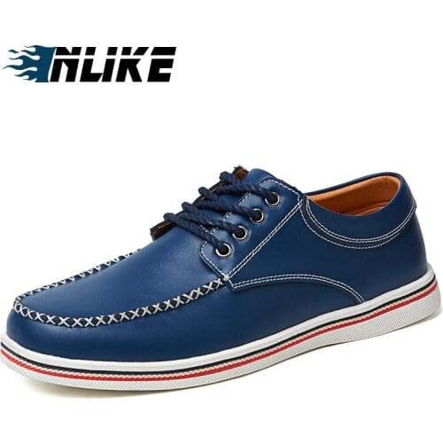 Inlike High Quality Genuine Leather Men Big Size Shoes Breathable And Deodorant Dress Shoes