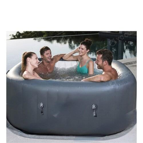 China wholesale low price hot tub spa 6 Person Square Bathtub Jaccuzzi Lay Z SPA TUB inflatable hot tubs portable spa