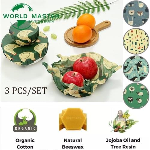 Reusable Storage Wrap Sustainable Organic Fruit Vegetable Cheese Food Wrapping Paper BPA & Plastic Free Beeswax Food Wrap