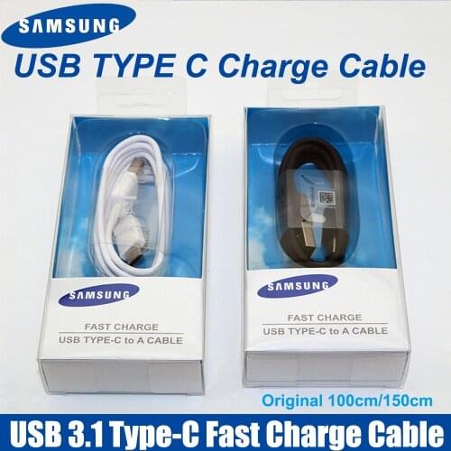 Original For Samsung USB 3.1 TYPE-C Fast Charging Data Cable For Samsung Galaxy A80 A70 A60 A50 A40 A30 S8 S9 Plus S10e Note 9 8