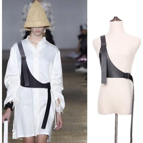 Women Peplum Belt Female Skirt Leather Waist Belts Fashion Ladies Black Bow Wide Harness Dresses Designer Waistband Harness Body