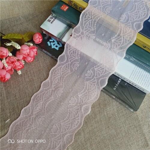 10.6cm LS1059 mesh African Nylon Spandex stretch Jacquard lace trimmings For underwear fabric accessories