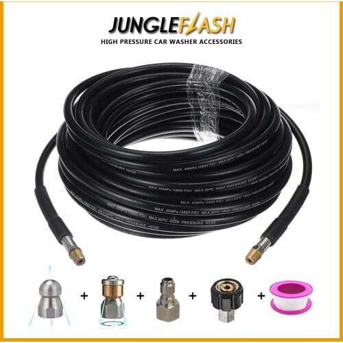 6/10/15/20/30 Meters High Pressure Washer Hose Car wash Water Cleaning Hose Extension Hose Cord Pipe With 4 Adapter For Karcher