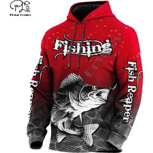 PLstar Cosmos Fishing Hooked 3D Printed Hoodies Casual Men/Women Zipper Hooded Beautiful Unisex Brand Streetwear Apparel F20