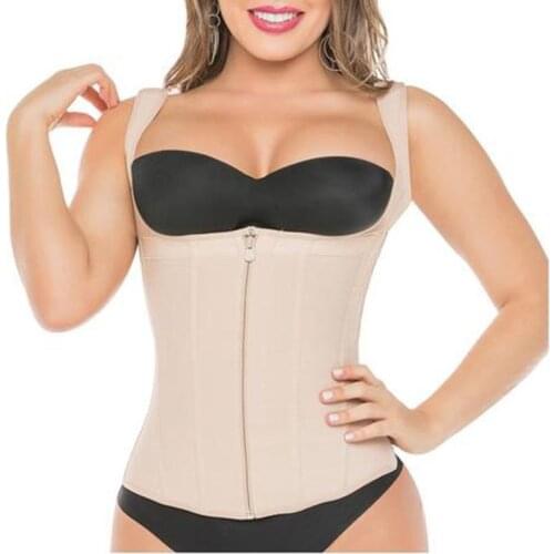 Waist Trainer Vest With Zipper For Weight Loss Body Shaper Tummy Modeling Strap Slimming Colombian Reductive Shapewear