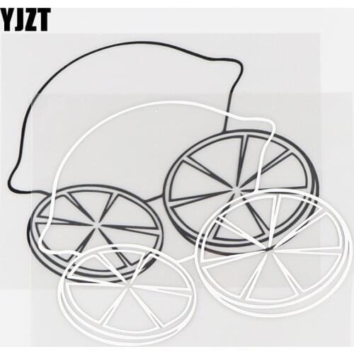 YJZT 14.5×11.5CM Interesting lemon Exquisite Car Stickers Vinyl Decals Car Body Decor Black / Silver 10A-0800