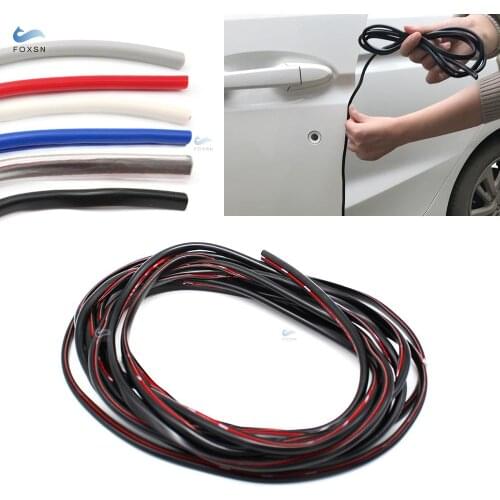 5M Car Door Anti Collision Trim Edge Scratch Covers Protector Trunk SUV Hood Rubber Strip Decorati Stickers