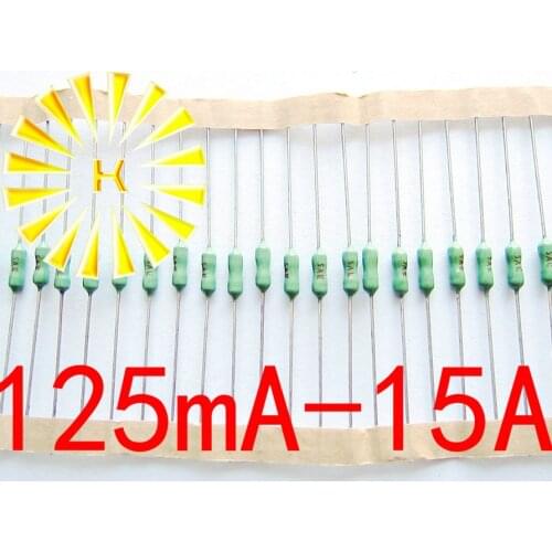 125mA-15A 125/250V 2.4*7mm Axial Lead Green Fuse 2.4 x 7 0.375A 0.75A 1A 2A 3A 4A 5A 10A Fast Blow PICO Resistance Fuse x 500PCS