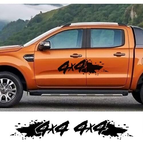 4x4 OFF ROAD Pickup Trunk Car Decor Sticker For Ford Ranger Raptor Isuzu Dmax Nissan NAVARA Toyota Hilux AmArok Car Accessories