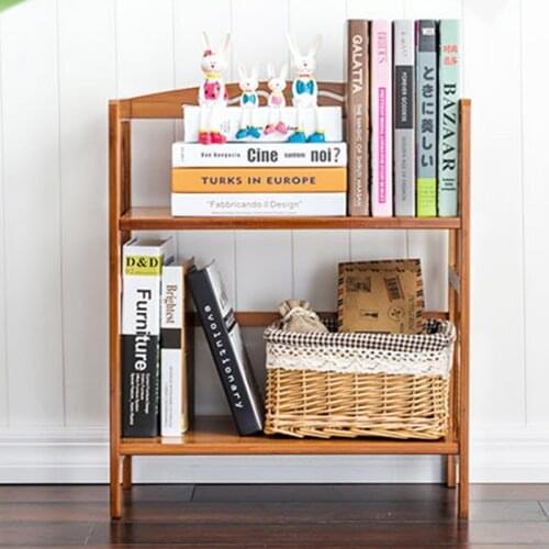 70CM Long DIY Student Desk Bookcase Bookshelf Bamboo Wood Desktop Multi-function Wooden Self Storage Holder Home/Office Decor