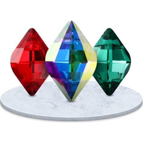 9x14mm Lemon Pointback Sparkly K9 Glass Fancy Rhinestones Crystal Rhinestones for Christmas Clothing Crafts Jewelry Accessories