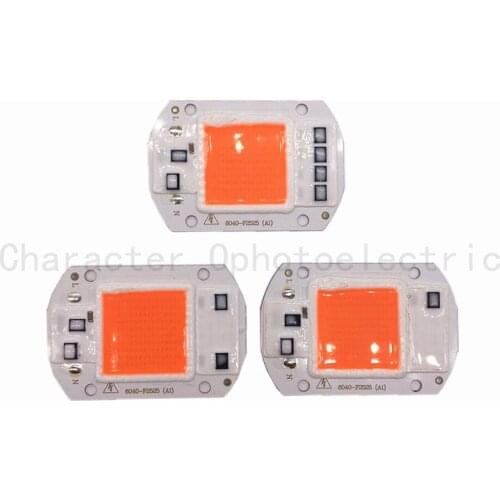 AC 110V 220V 20w 30w 50W 380NM-840NM Full Spectrum LED COB Chip, Integrated Smart IC Driver 220V 110V