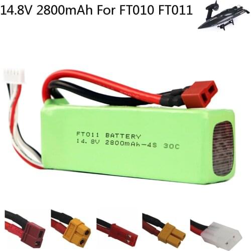 14.8V 2800mah rechargeable Lipo Battery 4S 30C for FT010 FT011 RC boat RC Helicopter Airplaness Cars 803496 T/XT60/XT30/JST Plug
