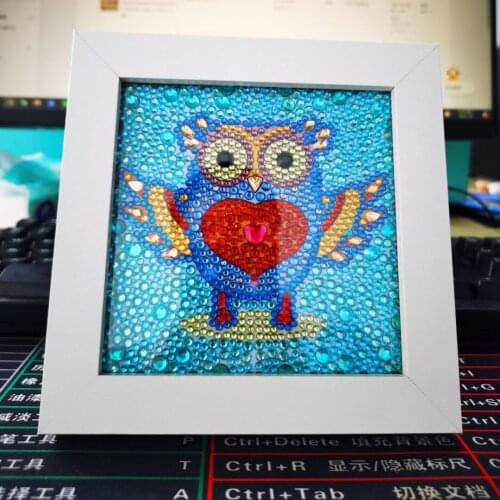 Childrens beginners framed diamond painting owl unicorn DIY mosaic special-shaped rhinestones full of diamond painting gifts