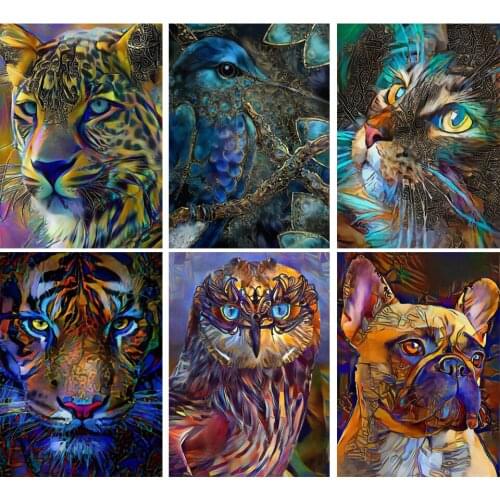 5D DIY Diamond Painting Animal Cross Stitch Kit Rhinestone Picture Full Diamond Embroidery Mosaic Mosaic Home Decoration Gift