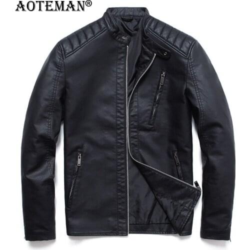 Men's Faux Leather Jackets AOTEMAN China