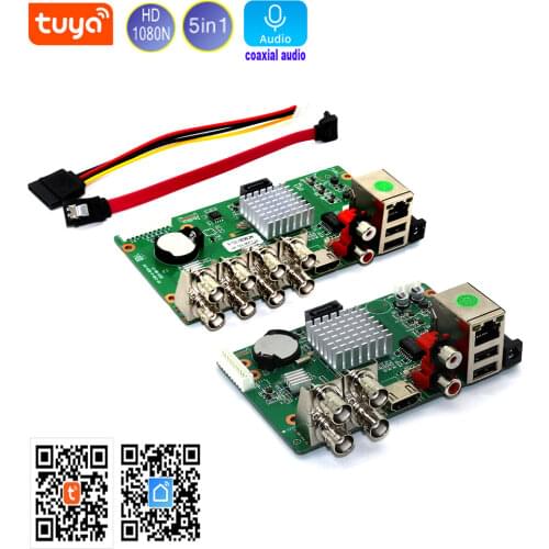 Xmeye 4CH 8CH AHD CVI TVI CVBS 1080N 1080P DVR Board Surveillance Security CCTV DVR Main Board For Cameras 1 SATA Hard Disk