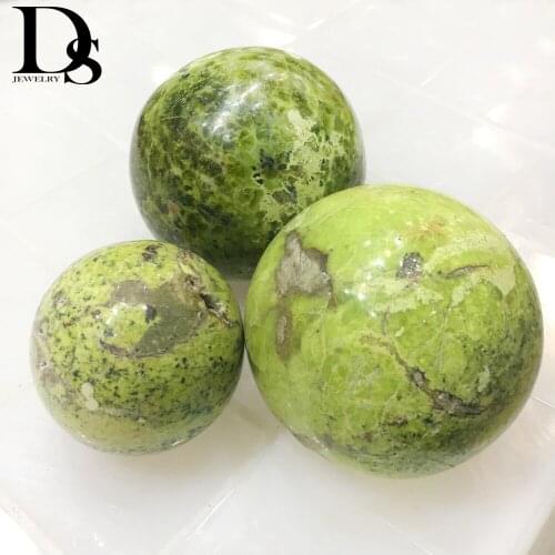 DS Natural Opal Ball Quartz Crystal Sphere Mineral Specimen Chakra Healing Crystal Stone Meditation Massage Home Decoration