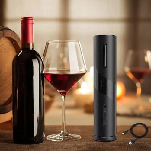Electric Wine Opener Rechargeable Automatic Corkscrew Wine Bottle Opener with Foil Cutter & USB Charging Kitchen Tool Can Opener