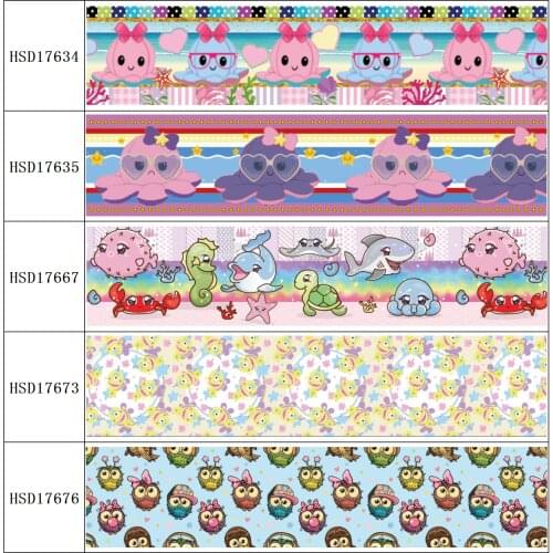 HSDRibbon free shipping 3" 75mm heat transfer printed hsd-design series Grosgrain Ribbon 50Yards/Roll