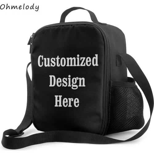 Customized Image/Logo/Name Boys Girls Lunch Bags for School Insulated Crossbody Lunch Bags Cooler Bag for Picnic Hiking Party
