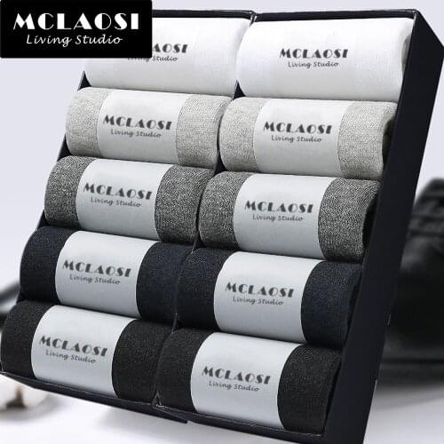 MCLAOSI Mens White Socks