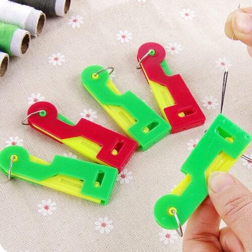 New Sewing Needle Threader Thimble Thread Tool Threader Elderly Guide Needle Easy Device Automatic Thread Sewing Supplies