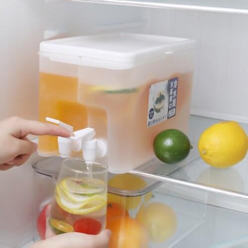 Newly Refrigerator Cold Kettle with Faucet Large Capacity Heat Resistant Water Jug Household Beverage Container