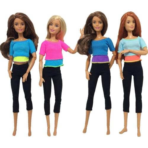 6 Style Gymnastics Yoga Clothes for Barbie Dolls Toys for Girls Doll Accessories Sport Style Doll Clothes Toys for Children Gift