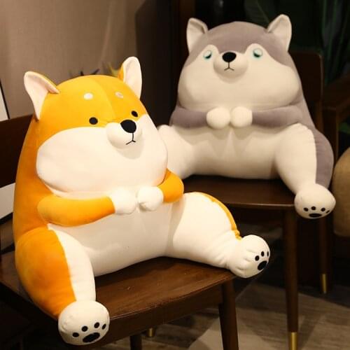 1pc 50/60cm Lovely Shiba Inu Dog Waist Plush Toys Stuffed Soft Animal Lumbar Pillow Office Nap Cushion for Children Girls Gift