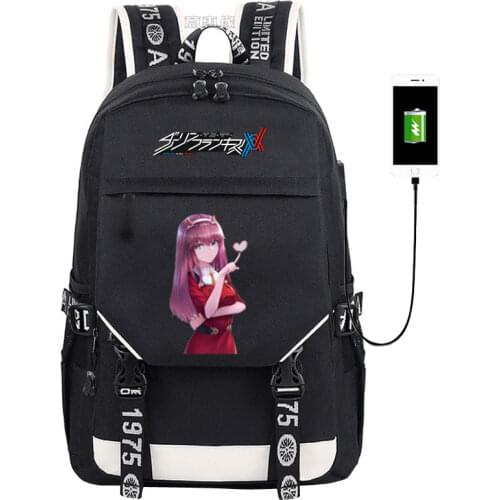 2020 New DARLING in the FRANXX Backpack 02 schoolbag Men Women Anime Student oxford high-capacity Bag unisex