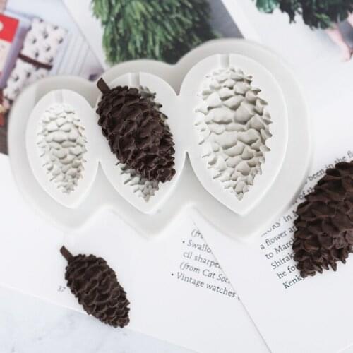 DIY Pine Cone Shape Sugarcraft Silicone Mold Cake Decorating Tool Fondant Mold DIY Pine Nuts Chocolate Mould Cake Baking Mould