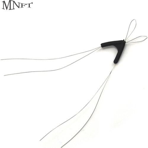 MNFT 100Pcs Double Hooks Contactor Device Fishing Line Space Bifurcation Eight Too Swivel Tool