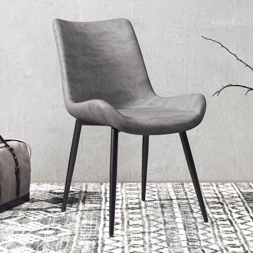 Nordic Leisure Dining Chair Industrial Style Negotiation Chair Stool Wrought Iron Retro Backrest Restaurant Coffee Milk Tea Shop