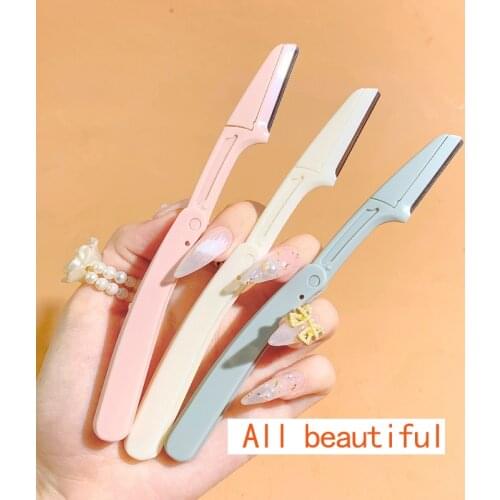 3PCS Folding Eyebrow Trimmer Womens shaver Razor For eyebrows Safety Beginner Eyebrow makeup tools Shaving Blade Makeup set