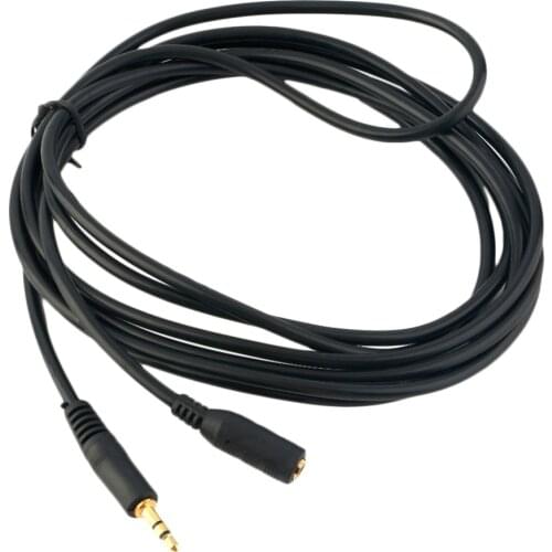 Male to Female Stereo Audio Extension Cable Nickel-plated connectors perfect choice for stereo headphones speakers microphones