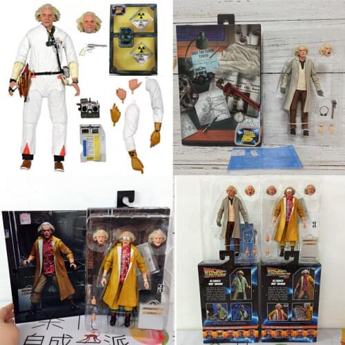 DOC Brown Figure NECA Back To The Future Dr. Brown Articulated Action Figure 7 inch