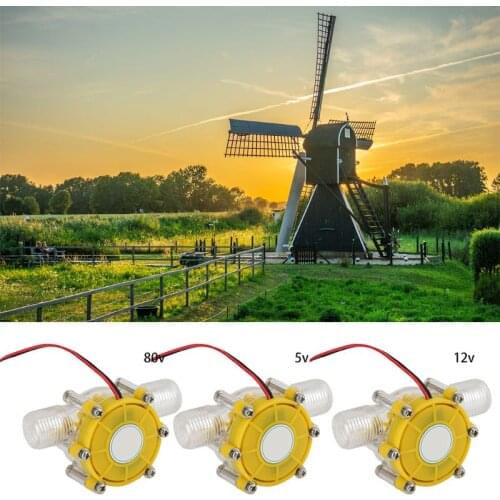 DC 5V/12V/80V 10W Water Flow Pump Mini Turbine Flow Conversion Hydro Generator A5YD