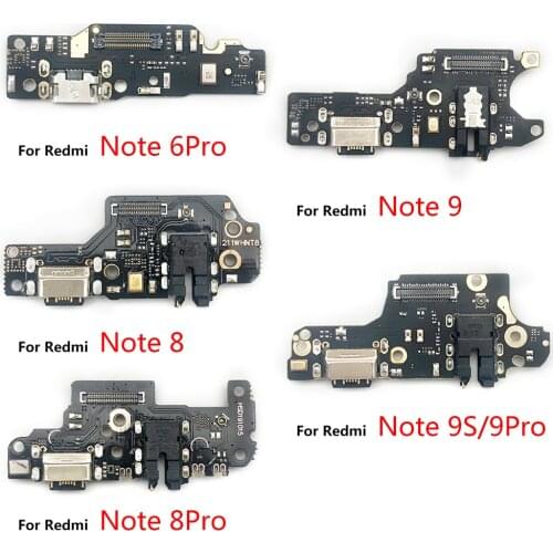 20pcs/lot USB Charger Charging Dock Port Connector Flex Cable Repair Parts For Xiaomi Redmi 8 8A 9 9A Redmi Note 8T 9 9S 9Pro