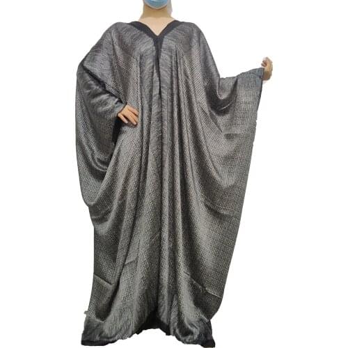 Oversize Traditional Dubai 2021 Summer Bohemian Batwing Sleeve V-Neck BouBou Dress For Women Dashiki African Muslim Ramadan Maxi