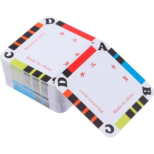 200Pcs Weaving Cards Tablet Paper Loom Cards DIY Craft Accessories
