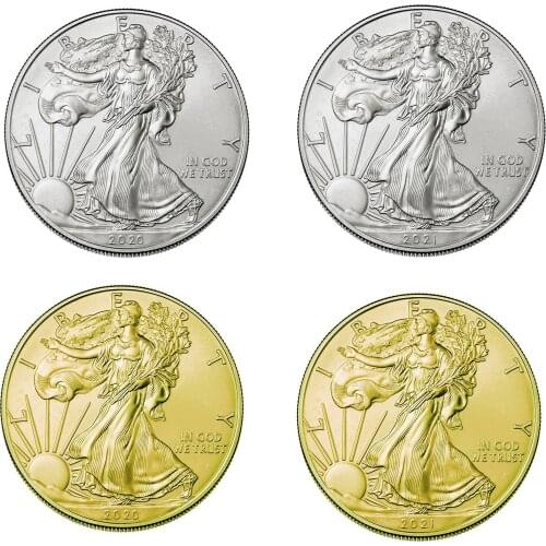 2020 American Statue Of Liberty Eagle Coin Statue Commemorative Coin Collection Gift Collection New Gift Home Decoration manner