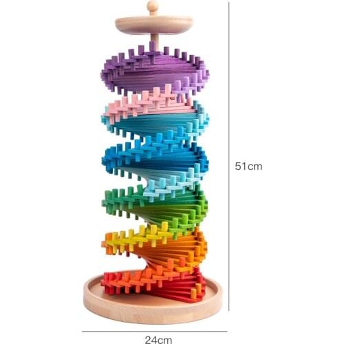 253x Wood Building Blocks Game Preschool Learning Toy Craft Home Ornaments