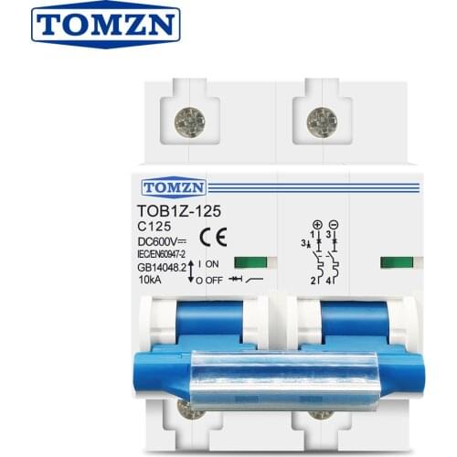 2P 125A DC 600V Circuit breaker FOR PV System C curve