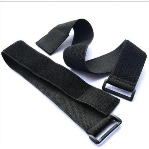 5 pcs 5 cm x 50 cm Elastic Cable Ties Nylon Fastening Strap Hook and Loop Magic Stretch Tapes with Plastic Buckle